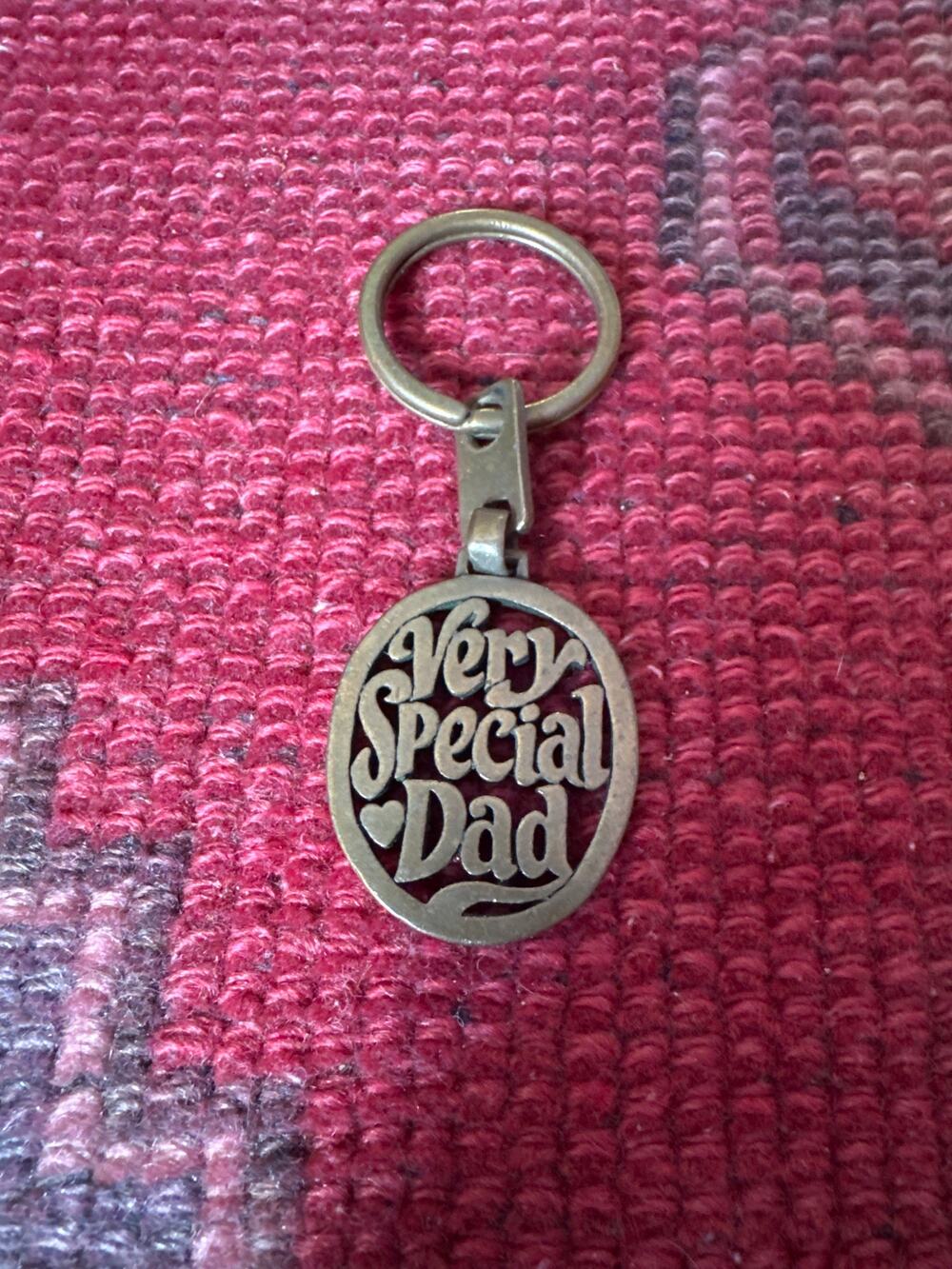 James Avery Rare Retired Bronze Very Special Dad Keychain